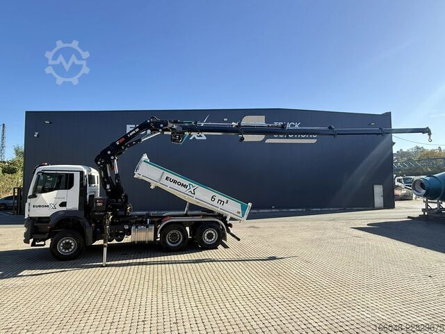 Kipper mit Kran MAN TGS 28.440 TGS 28.440 6x4-4  3-Seiten-Kipper Hi...