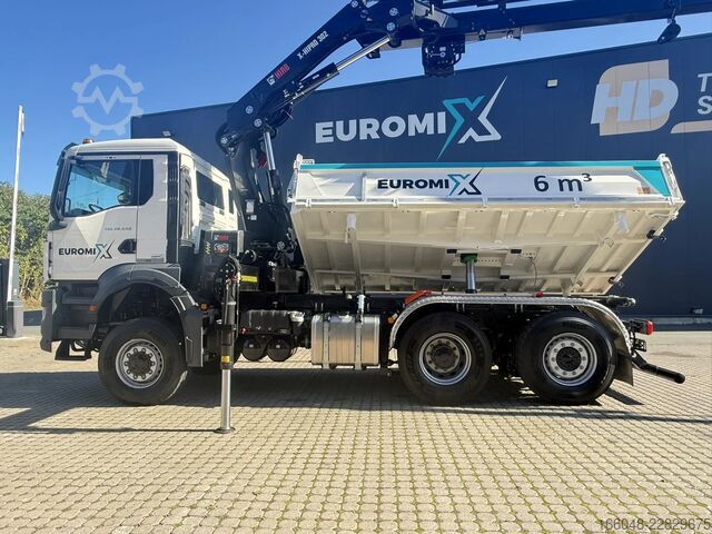 Kipper mit Kran MAN TGS 28.440 TGS 28.440 6x4-4  3-Seiten-Kipper Hi...