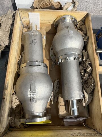 2 SICHERHEITSVENTILE MIT GAS, NEU, UNBENUTZT H+VALVES II2GD