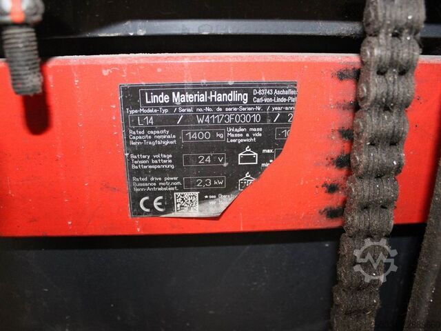 High Lift stacker Linde L 14  1173