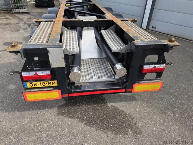 Container transportation Van Hool 3-ASSIGE OPLEGGER A3C002  20/30 FT ADR trailer.