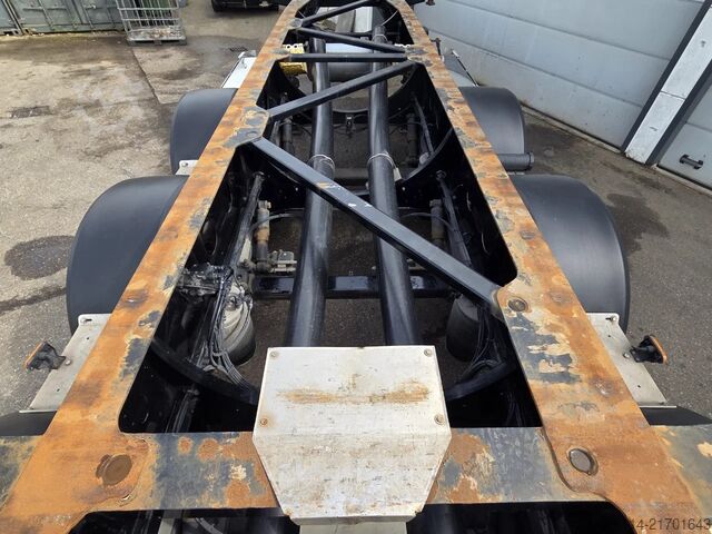 Container transportation Van Hool 3-ASSIGE OPLEGGER A3C002  20/30 FT ADR trailer.