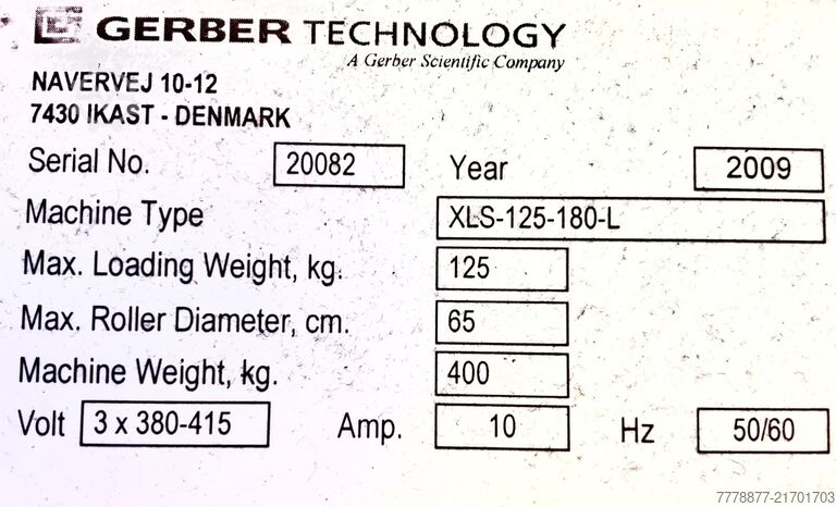 Automatic Fabric Spreader - cutting line Gerber XLS-125-180-L