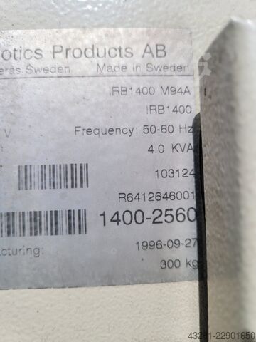 Industrial robot ABB IRB 1400 mit Handdrehtisch+Schweißgerät