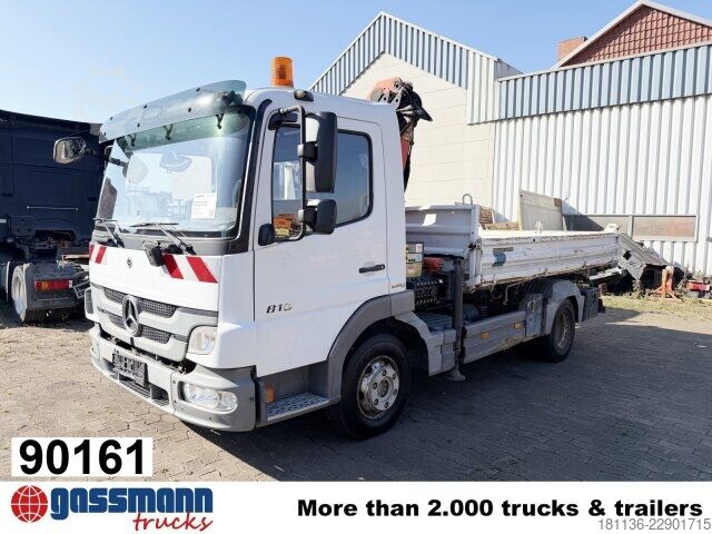 Tipper van Mercedes-Benz Atego 818 K 4x2, 2x AHK, Kran Palfinger PK7001-K