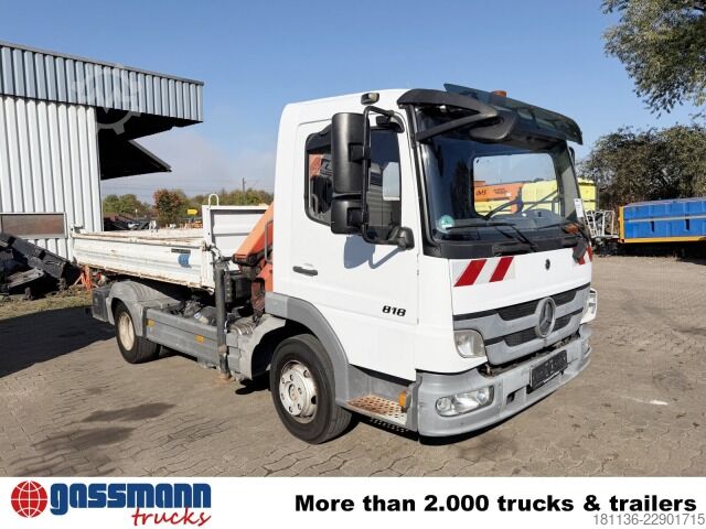 Tipper van Mercedes-Benz Atego 818 K 4x2, 2x AHK, Kran Palfinger PK7001-K