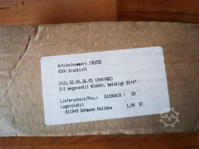 PNEUMAX 5/2-wege Magnetventil G1/4'', Typ: 2431... PNEUMAX 2431.52.00.35.05