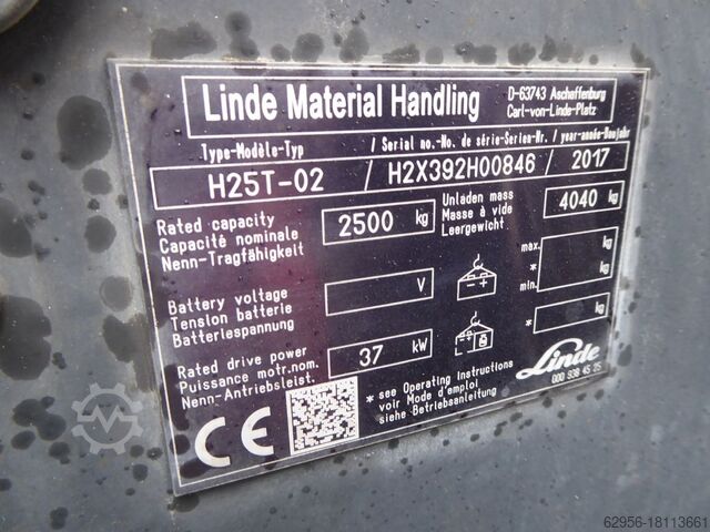 LPG Forklifts Linde H25T-02