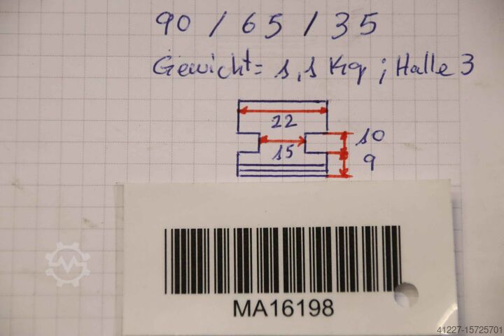 Wechselbacken Grundbacken Forkardt Breite 22 mm  schrägverzahnt
