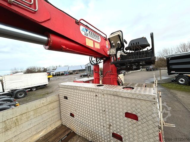 Open semitrailer SCHWARZMÜLLER Roll Kran Kennis 30R Drehkranz/2x gelenkt/Miete