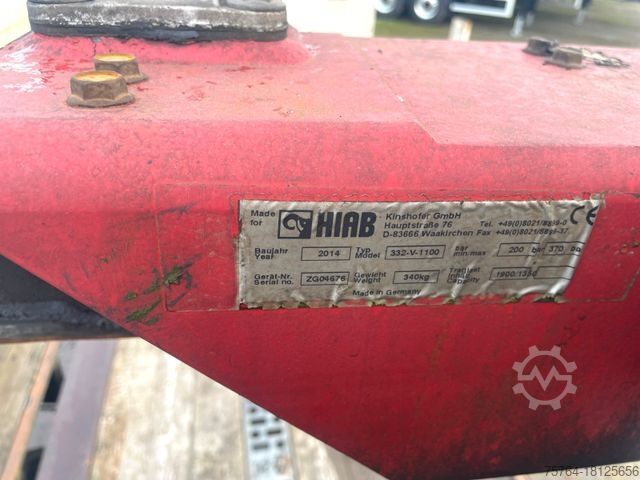 Open semitrailer SCHWARZMÜLLER Roll Kran Kennis 30R Drehkranz/2x gelenkt/Miete