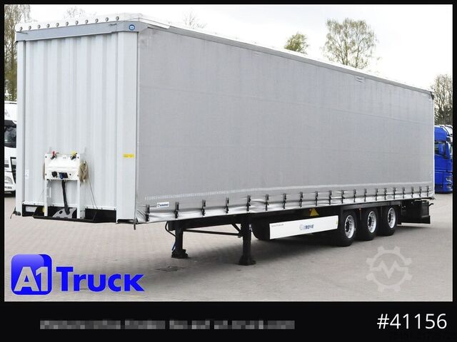 Open semitrailer with tarp KRONE SD, Tautliner Mega, Liftachse, 3 x vorhanden