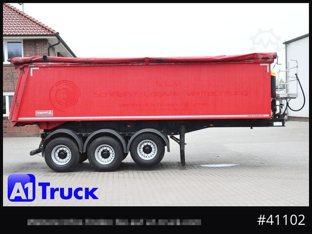 Tipper semitrailer LANGENDORF SKA 24/30, Alukippmulde 30m³, Liftachse, Podest,