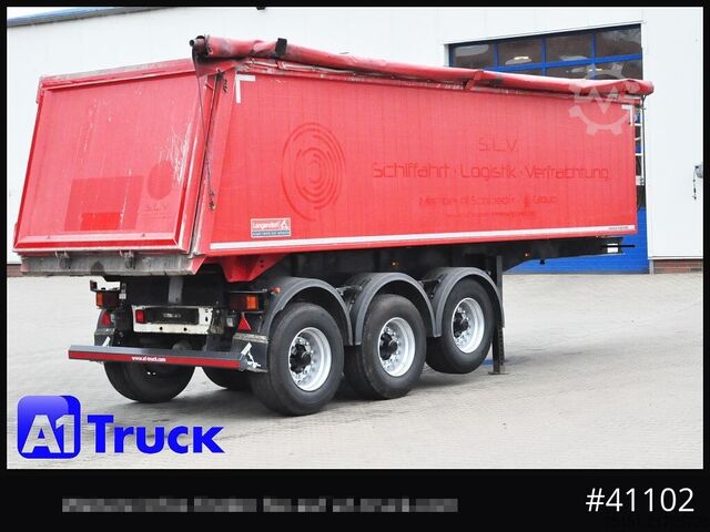 Tipper semitrailer LANGENDORF SKA 24/30, Alukippmulde 30m³, Liftachse, Podest,