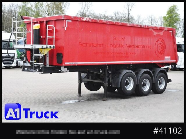 Tipper semitrailer LANGENDORF SKA 24/30, Alukippmulde 30m³, Liftachse, Podest,