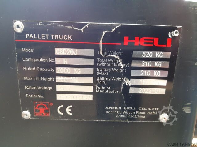 Electric Pallet Truck Heli CBD20J-H