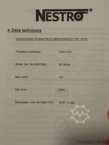 Stationary extraction system Nestro 371009SEW