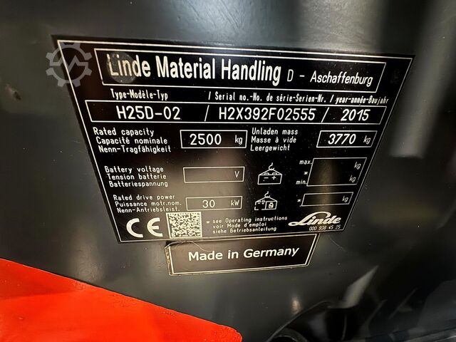 2015 Service + UVV 02/2027 9.926 Stunden Linde H25D