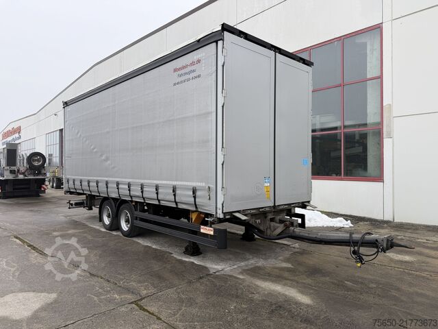 Open trailer with tarp Möslein TPW 105 D Schwebheim  Tandemplanenanhänger