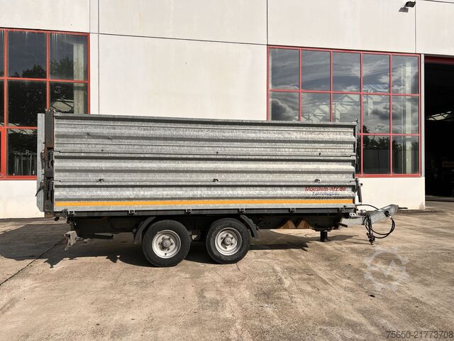 Tipper trailer Möslein TDS 13 Schwebheim  13 t Tandemkipper- Tieflader, Aufsatzbordwände