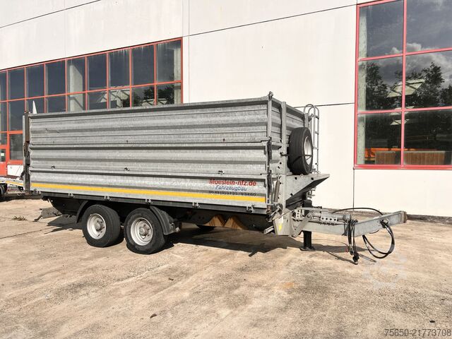 Tipper trailer Möslein TDS 13 Schwebheim  13 t Tandemkipper- Tieflader, Aufsatzbordwände