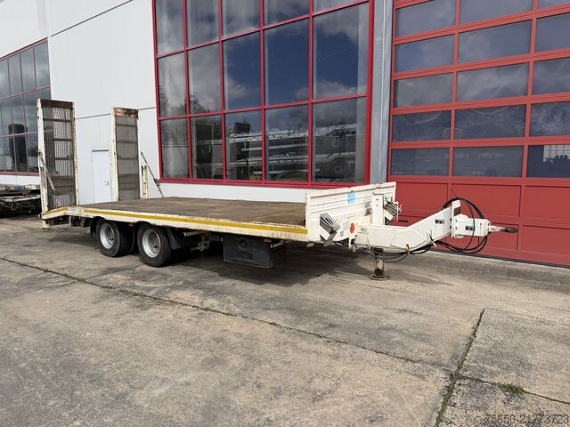 Low loader trailer Blomenroehr 688/18000  19 t Tandemtieflader, wenig Benutzt