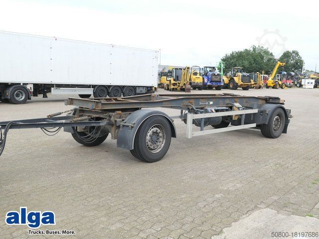 Roll off trailer HÜFFERMANN HSA 18.70, Container, Schlitten, SAF, Luftfed.