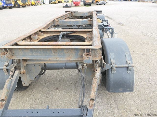 Roll off trailer HÜFFERMANN HSA 18.70, Container, Schlitten, SAF, Luftfed.