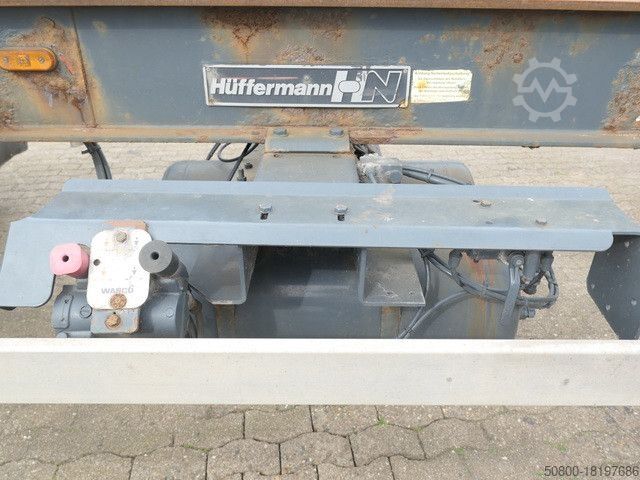 Roll off trailer HÜFFERMANN HSA 18.70, Container, Schlitten, SAF, Luftfed.