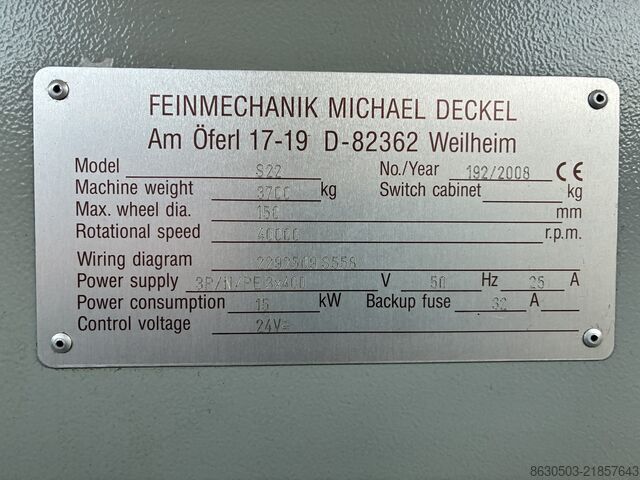 Tool grinder Michael Deckel S22E