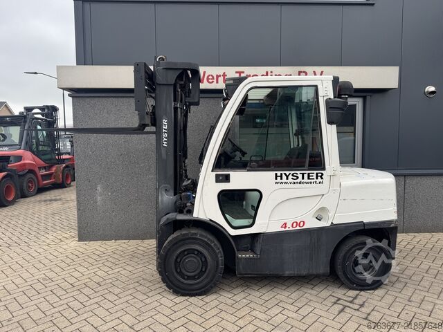 Hyster H4.0FT5 Triplex mast 5.15m Freelift / Sideshift / Fork positioner Diesel 2008 HYSTER H4.0FT5 Triplo 515 Freelift / Sideshift / Vorkversteller Diesel 2008