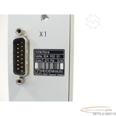 Component Heidenhain Id. 324 952-01 Interfaceplatine SN: 7271755 - geprüft und getestet! -