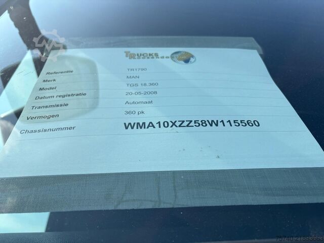 Box body MAN TGS 18.360 + ISOLATION FABRIC INCL ENGINE + BDF...