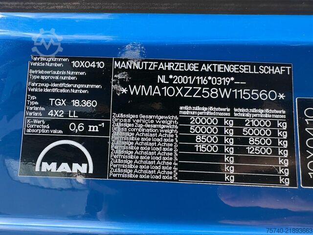 Box body MAN TGS 18.360 + ISOLATION FABRIC INCL ENGINE + BDF...