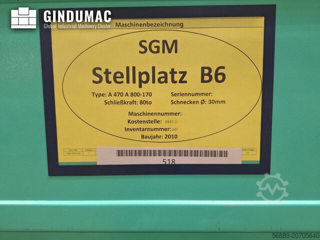 Hydraulische Spritzgießmaschine Arburg 470 A 800-170