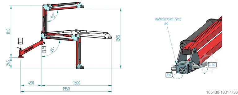 Manipulator handling device VOLUMEC EA196015