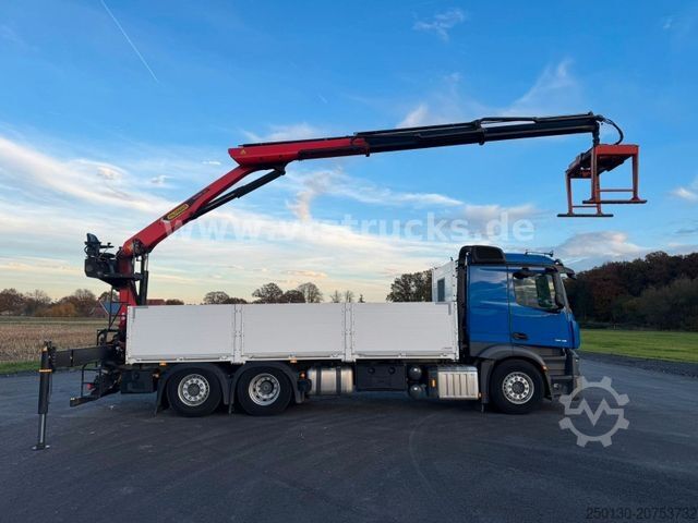 LKW mit Pritsche & Plane MERCEDES-BENZ Actros 2545 MP5 6x2 Palfinger 23.001 Tec3
