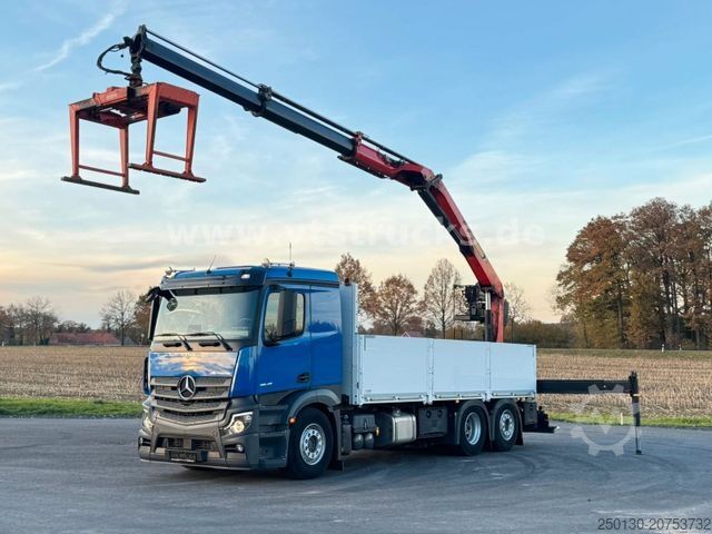 LKW mit Pritsche & Plane MERCEDES-BENZ Actros 2545 MP5 6x2 Palfinger 23.001 Tec3