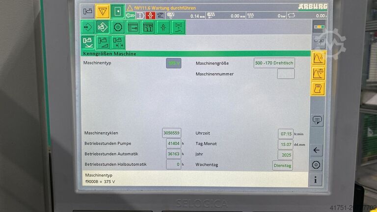 Vertikale Spritzgießmaschine ARBURG Allrounder 375 V 500-170