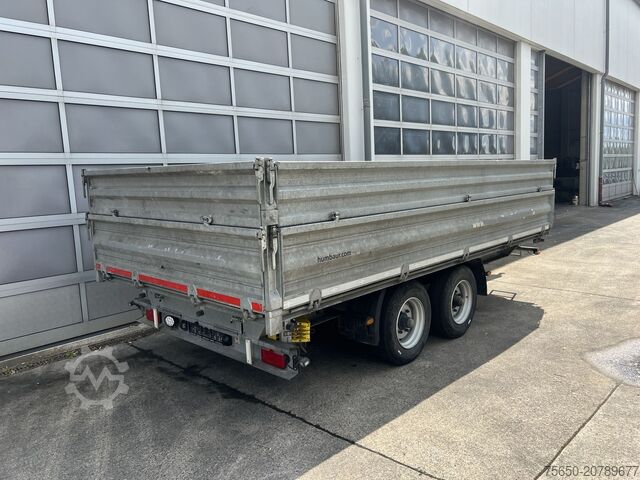 Dreiseitenkipper Anhänger Humbaur D1AC Tandemkipper- Tieflader mit Aufsatz, neuwertig