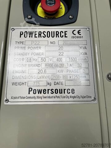 Aggregat Perkins 404D-22G - 22 kVA Generator - DPX-19801