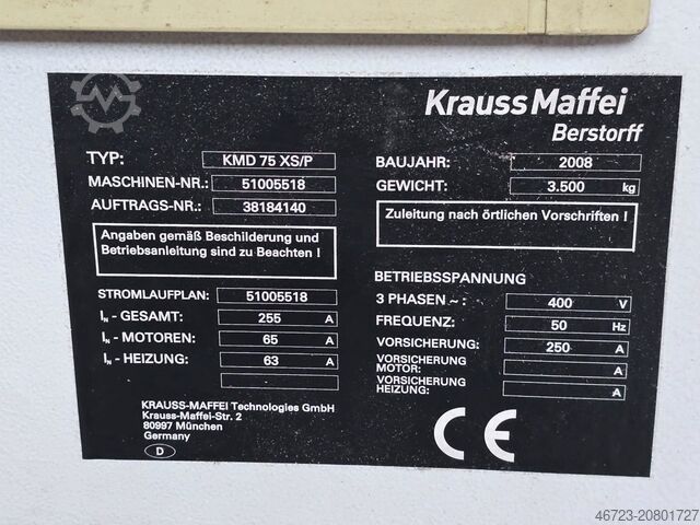 Produktionslinie KRAUS – MAFFEI KMD 75 XS/P
