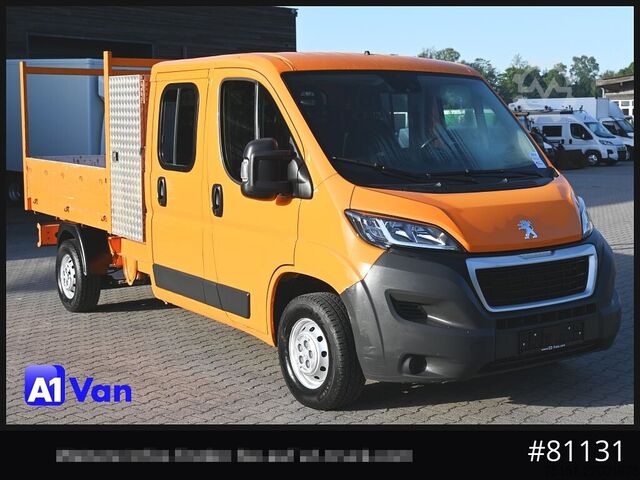 Pritschenwagen PEUGEOT Boxer Pritsche Doka, 7 Sitzer, Werkzeugkasten