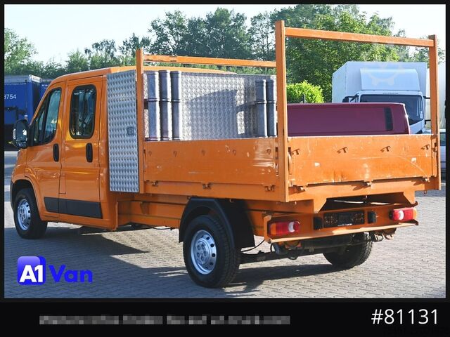 Pritschenwagen PEUGEOT Boxer Pritsche Doka, 7 Sitzer, Werkzeugkasten