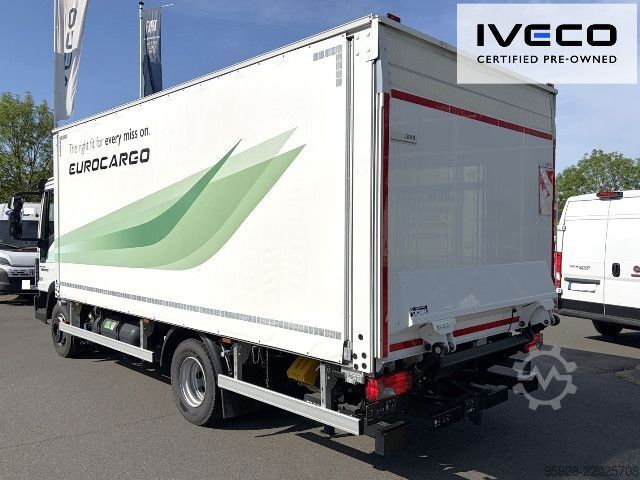 LKW mit Getränkeaufbau IVECO 120EL25P CNG, Getränkeaufbau mit Schiebeplane, 2t