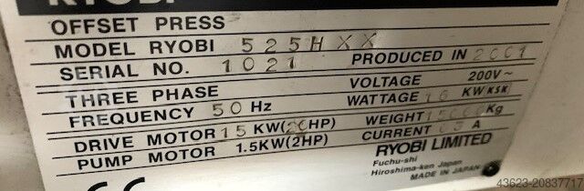 Offsetdruckmaschine Ryobi 525 HXX