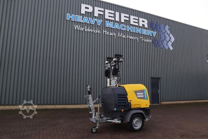 Light tower Atlas Copco Hilight H6+ Valid inspection, Max Boom Height 8m,