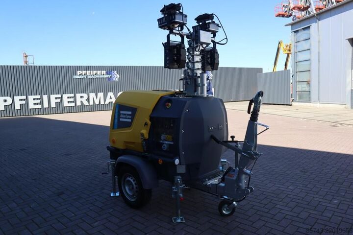 Light tower Atlas Copco Hilight H6+ Valid inspection, Max Boom Height 8m,