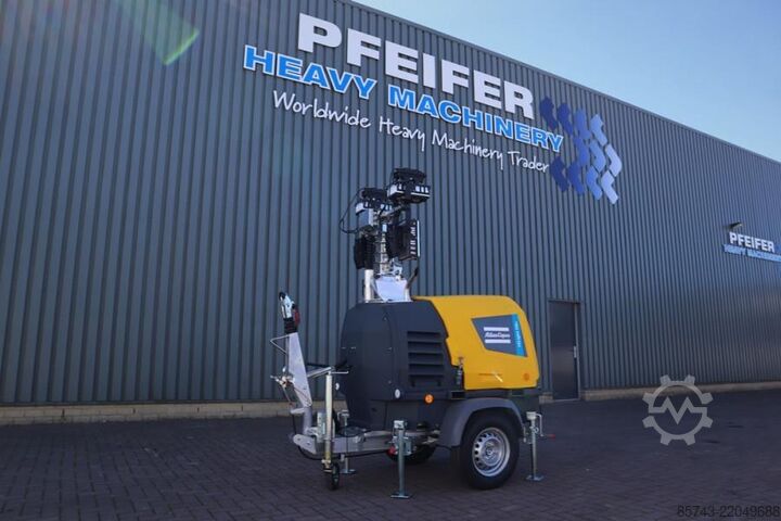 Lichtturm Atlas Copco Hilight H6+ Valid inspection, Max Boom Height 8m,