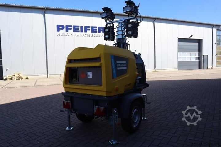 Lichtturm Atlas Copco Hilight H6+ Valid inspection, Max Boom Height 8m,